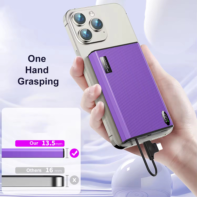 Magnetic Power Bank With Cable
