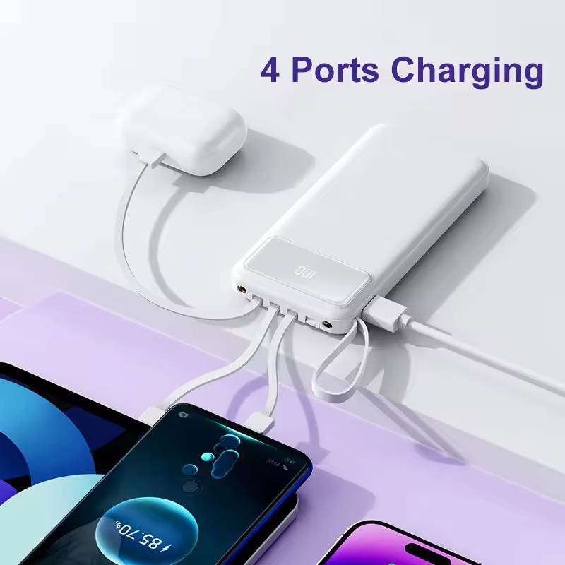 4 In 1 Power Bank With Cable