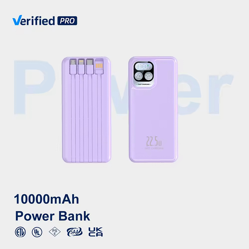 4 In 1 Power Bank With Cable