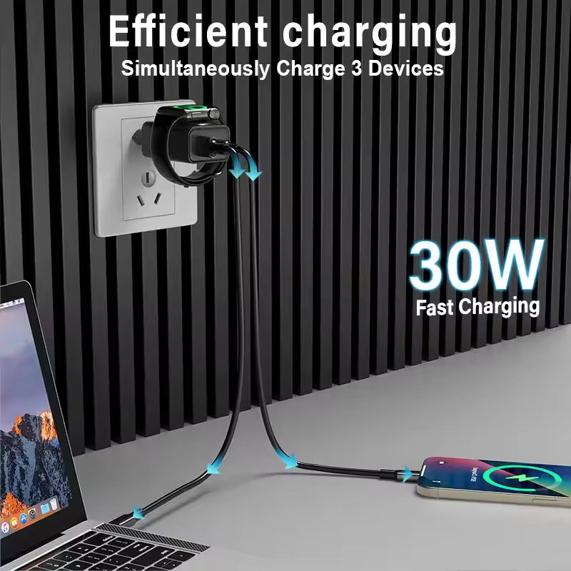 30W US Standard 2-in-1 Charger
