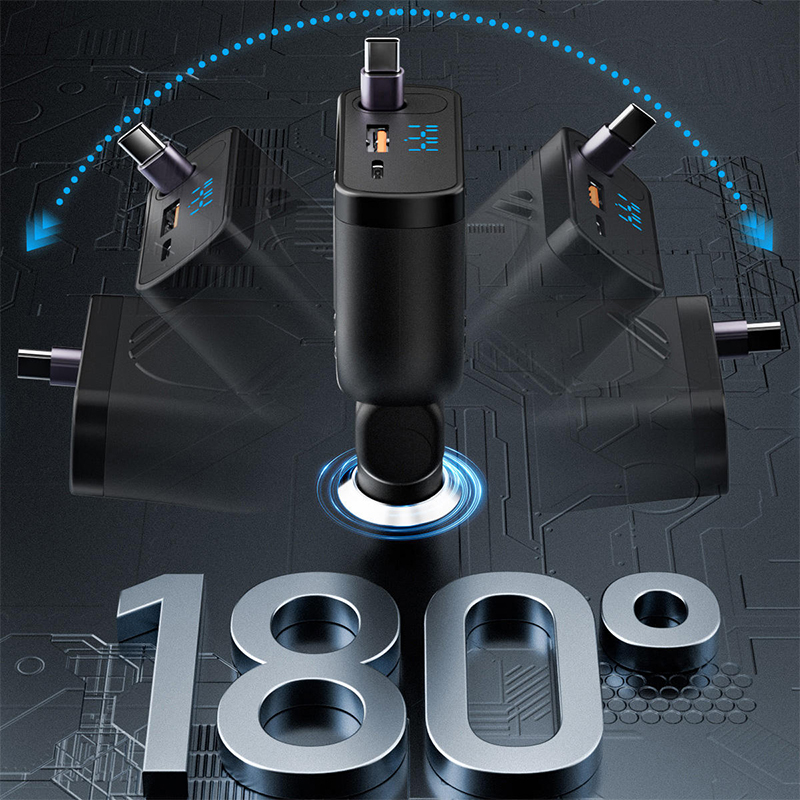 180 Degree Rotatable 36W PD Car Charger