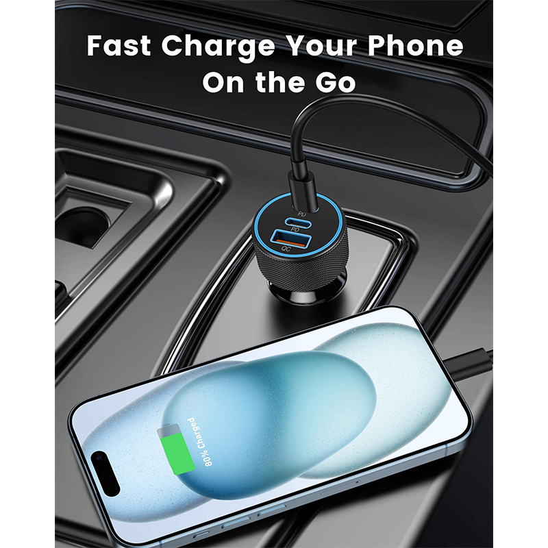 USB-C 3-port 67W Car Charger