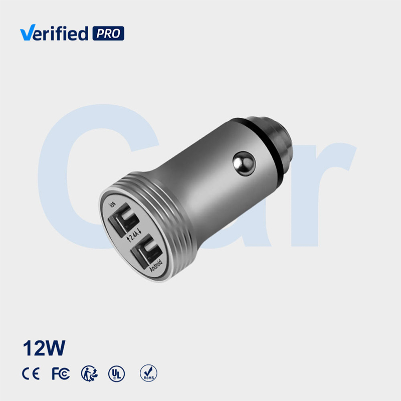 Mini 12W Dual USB Car Charger