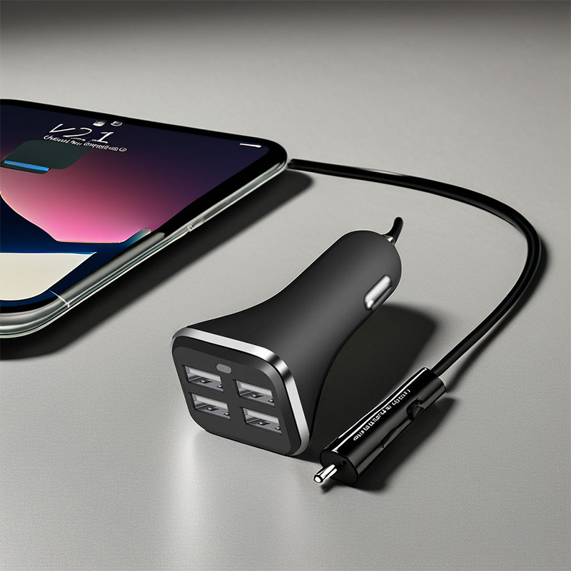 4-port 30W Smart Car Charger