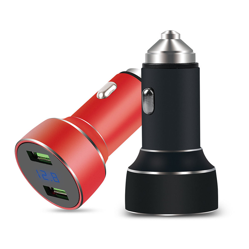 LED Fast Charging Dual USB 12v 4.8A Car Adapter