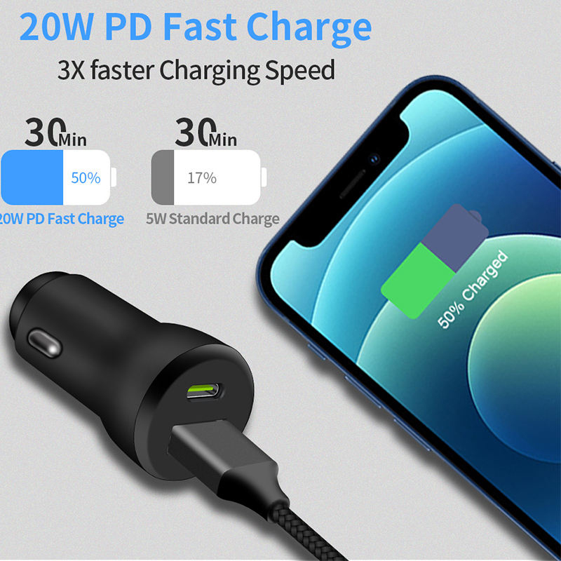 30W PD Type C Car Charger