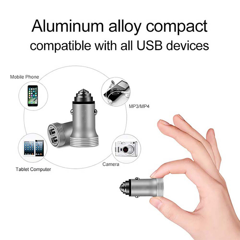 Mini 12W Dual USB Car Charger