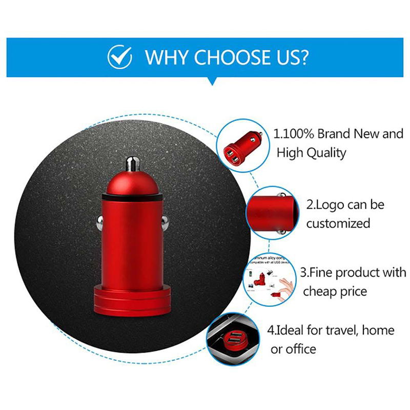Mini 18W USB C Adapter 2 Ports Fast Charging