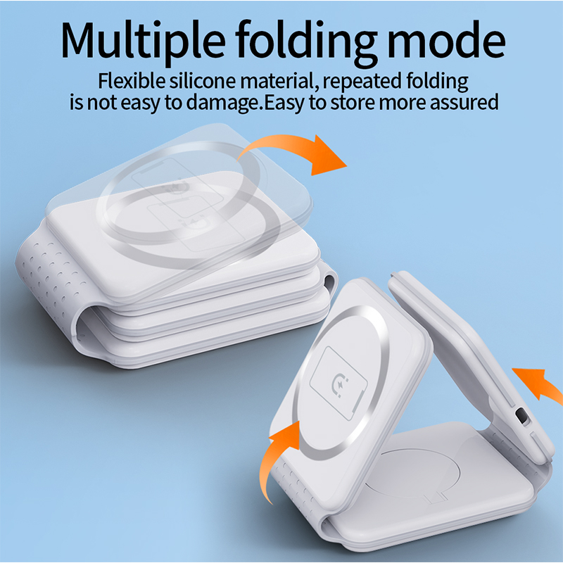 3 in 1 Foldable Travel Wireless Charger Stand
