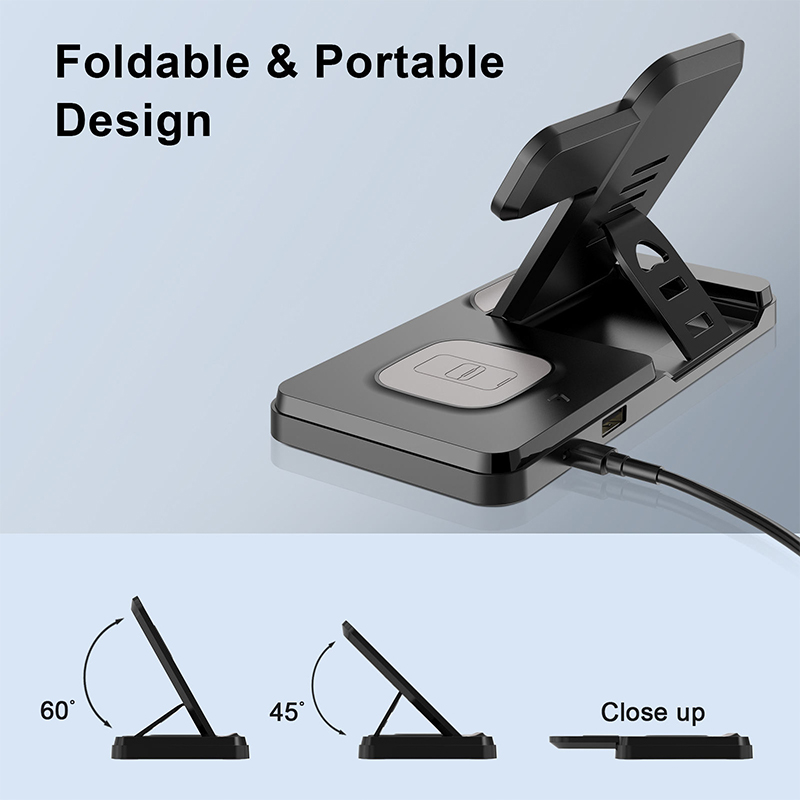 15W 3-in-1 Wireless Charger Stand