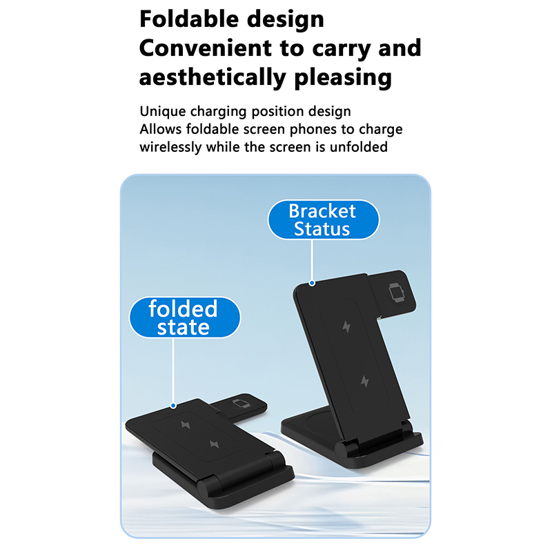 15W 3-in-1 Smart Wireless Charger Stand