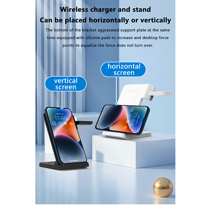 15W 3-in-1 Smart Wireless Charger Stand