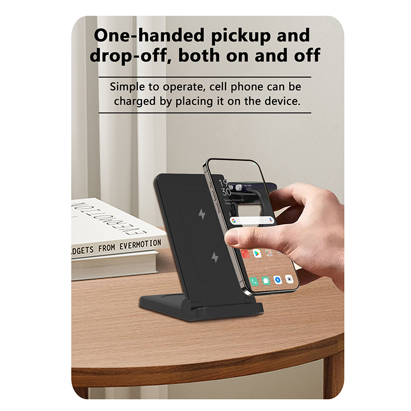 15W 3-in-1 Smart Wireless Charger Stand