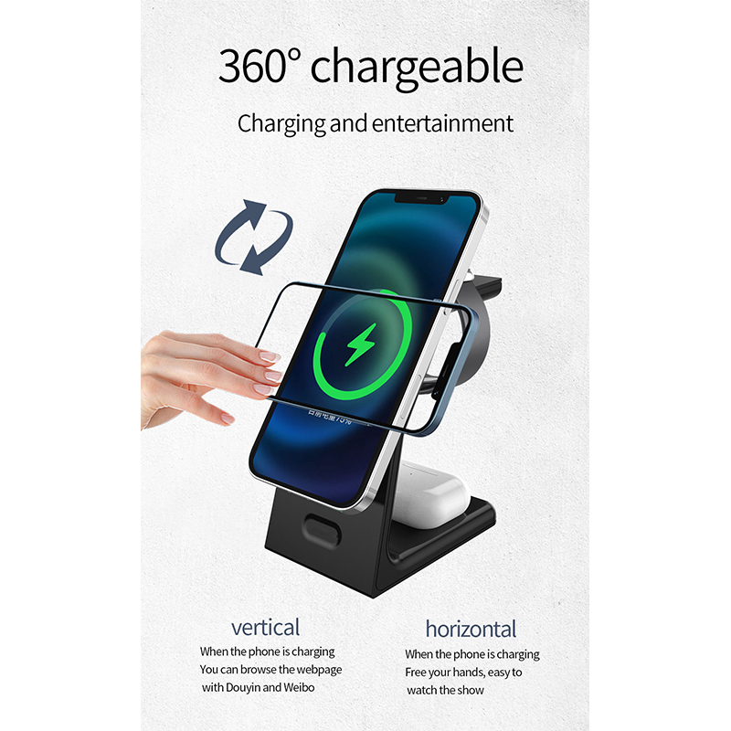 15W Portable Smart Wireless Charger Stand