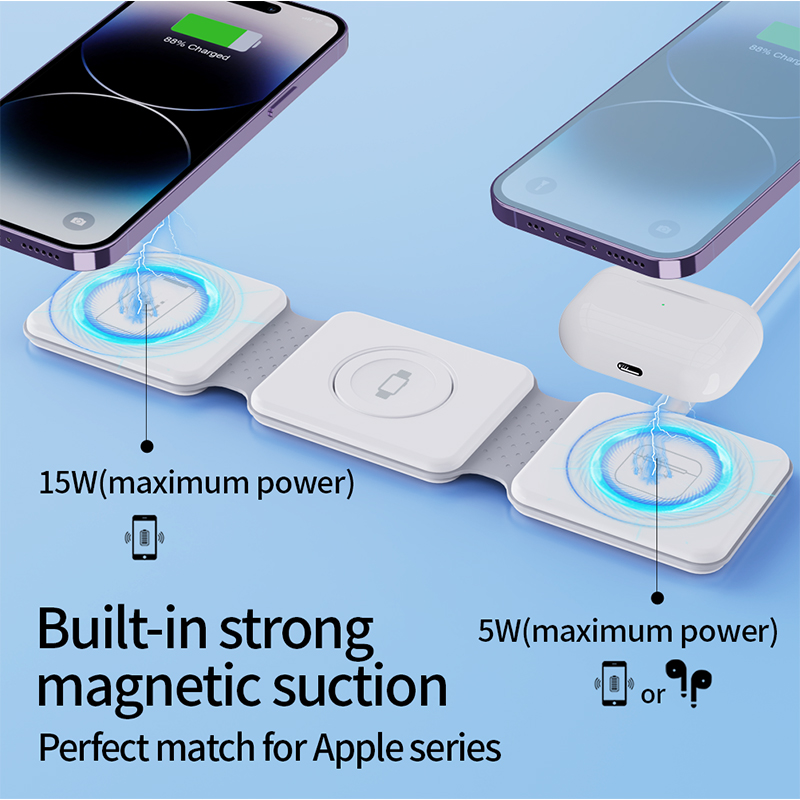 3 in 1 Foldable Travel Wireless Charger Stand